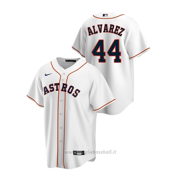 Maglia Baseball Uomo Houston Astros Yordan Alvarez Replica Primera Bianco